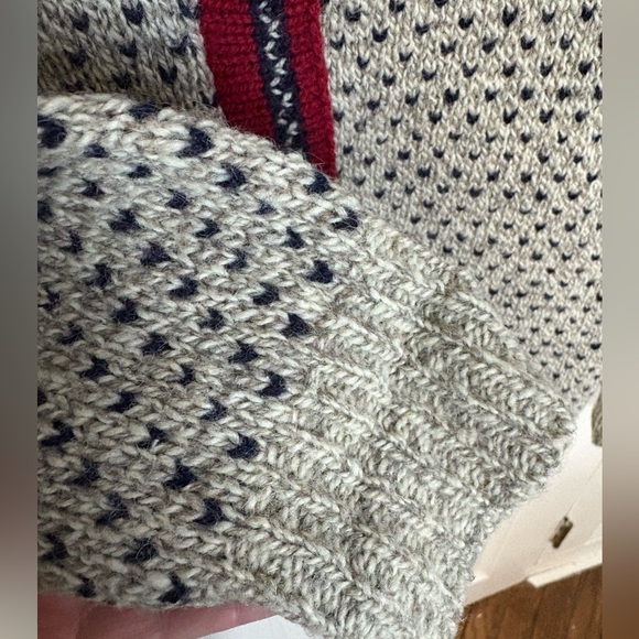 Vintage L.L.Bean Birdseye Fisherman Cardigan – Wool Blend Made in USA Women’s M - Picture 6 of 10